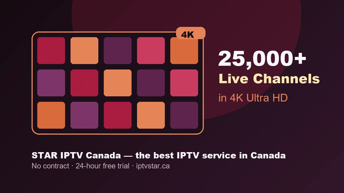 STAR IPTV Canada — 54,000+ live IPTV channels streamed in 4K Ultra HD across Canada